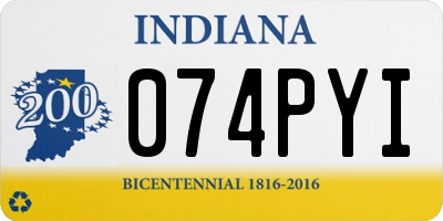 IN license plate 074PYI