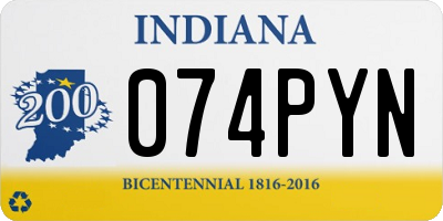 IN license plate 074PYN