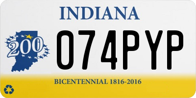 IN license plate 074PYP