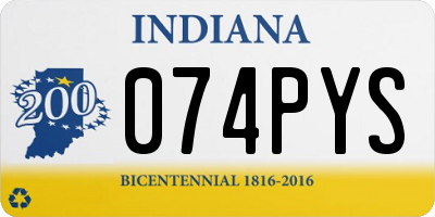 IN license plate 074PYS