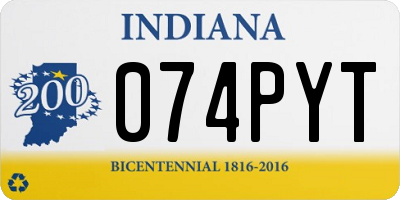 IN license plate 074PYT