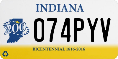 IN license plate 074PYV