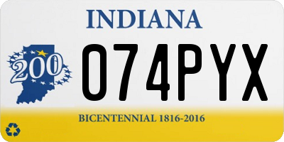 IN license plate 074PYX