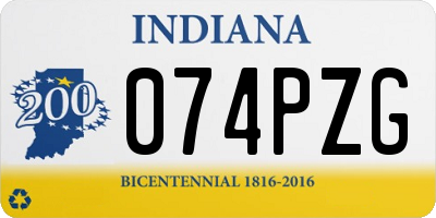 IN license plate 074PZG