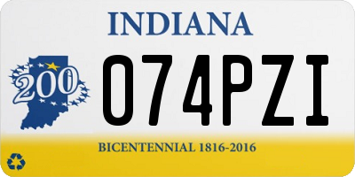 IN license plate 074PZI