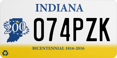 IN license plate 074PZK