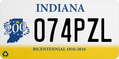 IN license plate 074PZL