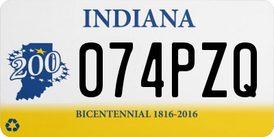 IN license plate 074PZQ