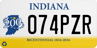 IN license plate 074PZR