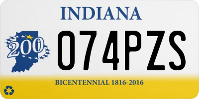 IN license plate 074PZS