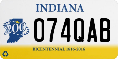 IN license plate 074QAB