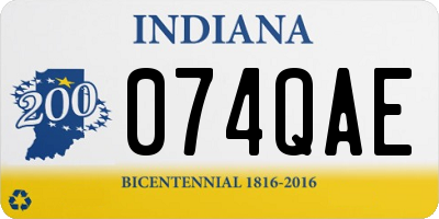 IN license plate 074QAE