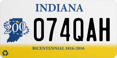 IN license plate 074QAH