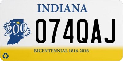 IN license plate 074QAJ