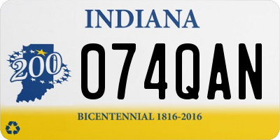 IN license plate 074QAN