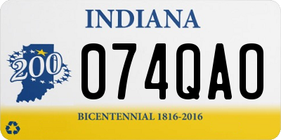 IN license plate 074QAO