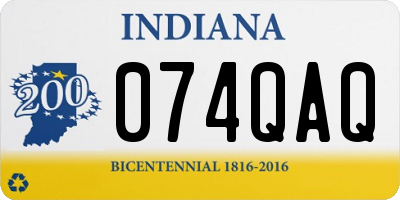 IN license plate 074QAQ
