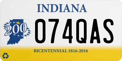 IN license plate 074QAS