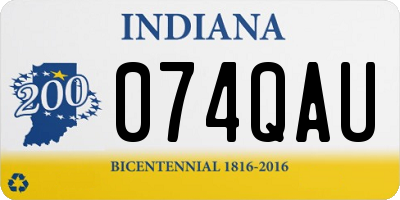 IN license plate 074QAU