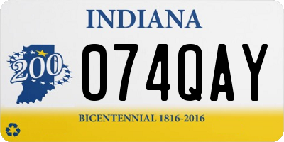 IN license plate 074QAY