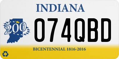IN license plate 074QBD