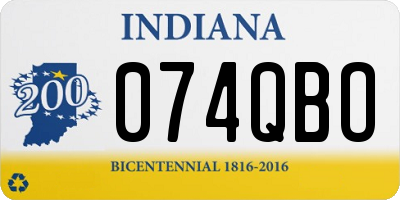 IN license plate 074QBO