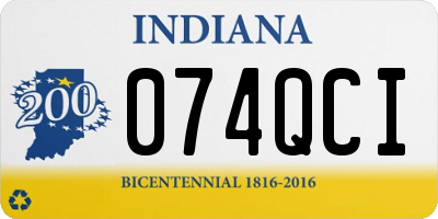 IN license plate 074QCI