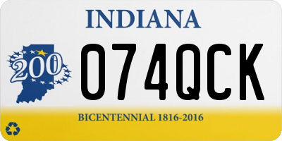 IN license plate 074QCK
