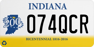 IN license plate 074QCR