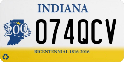 IN license plate 074QCV