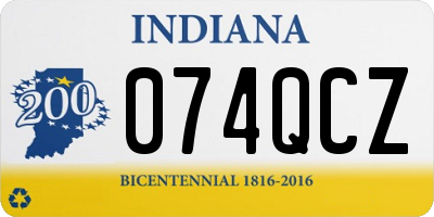 IN license plate 074QCZ
