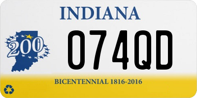 IN license plate 074QD