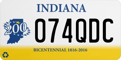 IN license plate 074QDC