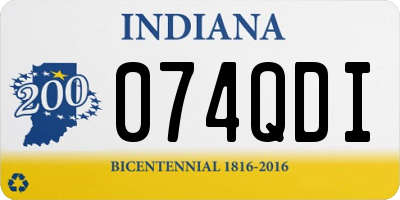 IN license plate 074QDI