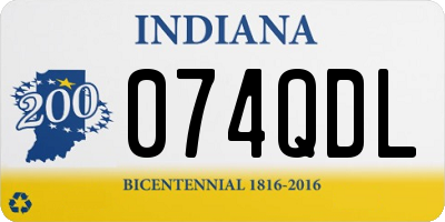 IN license plate 074QDL