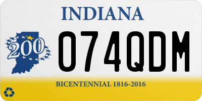 IN license plate 074QDM