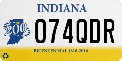 IN license plate 074QDR