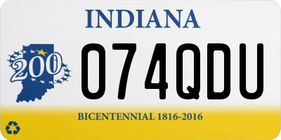 IN license plate 074QDU