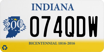 IN license plate 074QDW