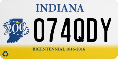 IN license plate 074QDY