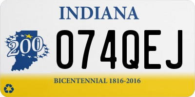 IN license plate 074QEJ
