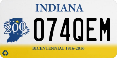 IN license plate 074QEM