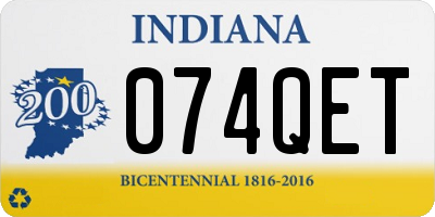 IN license plate 074QET