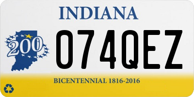 IN license plate 074QEZ
