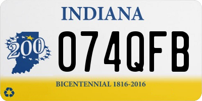 IN license plate 074QFB