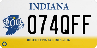 IN license plate 074QFF
