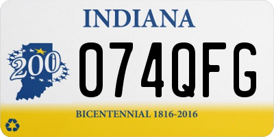 IN license plate 074QFG