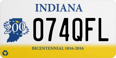 IN license plate 074QFL