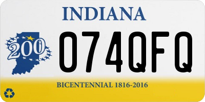 IN license plate 074QFQ