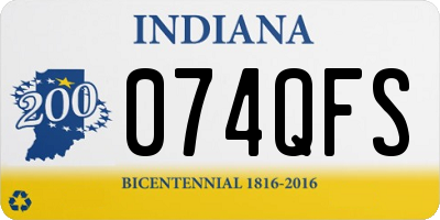 IN license plate 074QFS